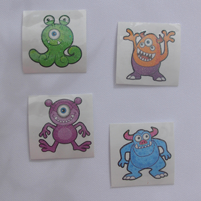 Monster tattoos for party bags